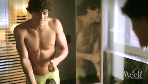 Sexy dark brown haired angel panda leslie scene