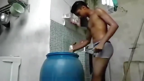 Sexy chick fucks hard in the kitchen