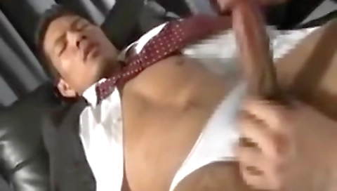 Sexy brunette hair shows off her wet pussy