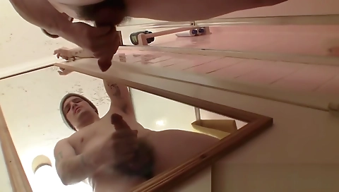 Sexy brunette fucks a dildo and pussy