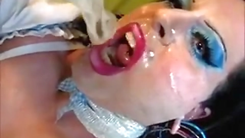 Slutty blonde fucked by a huge black cock