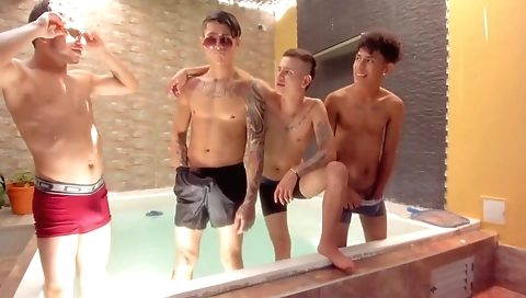 Two black babes fucking with a dildo