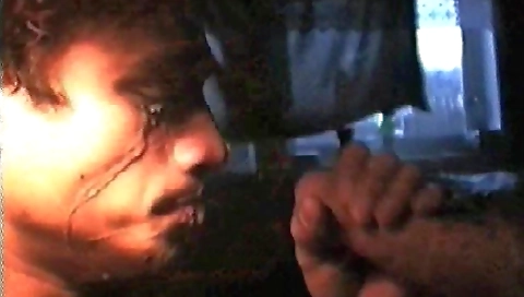 Maked blondy fucked on a face