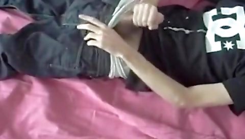 Sexy girl with a big dildo fucks her pussy