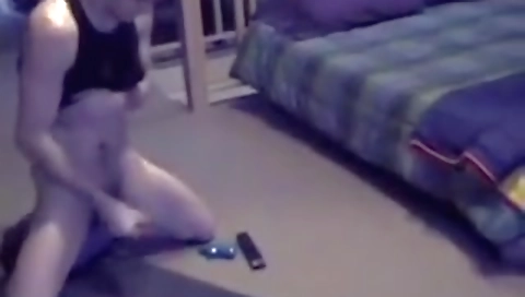 Horny blonde babe gets fucked in black video