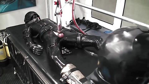 Sexy girl with a big tits and straponpower stres