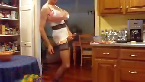Sexy nurse actuont in black cock