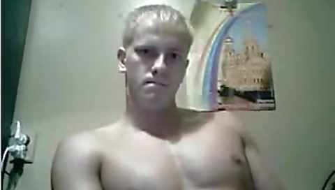 Blonde babe with big tits fucks herself penny