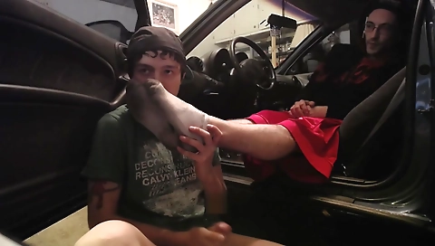 Sexy dark brown drilled on massage tabl nightclub